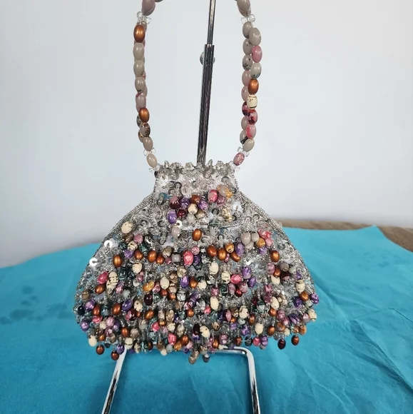 Beaded Multicolor Handbag - Picture 2 of 10